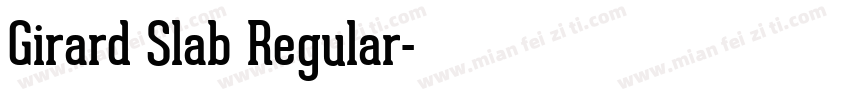 Girard Slab Regular字体转换